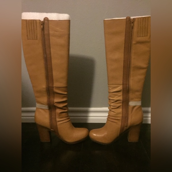 Vintage NEW Women's Seychelles Manchester Work Tan Leather Boots, Size 7 1/2 - Picture 13 of 16